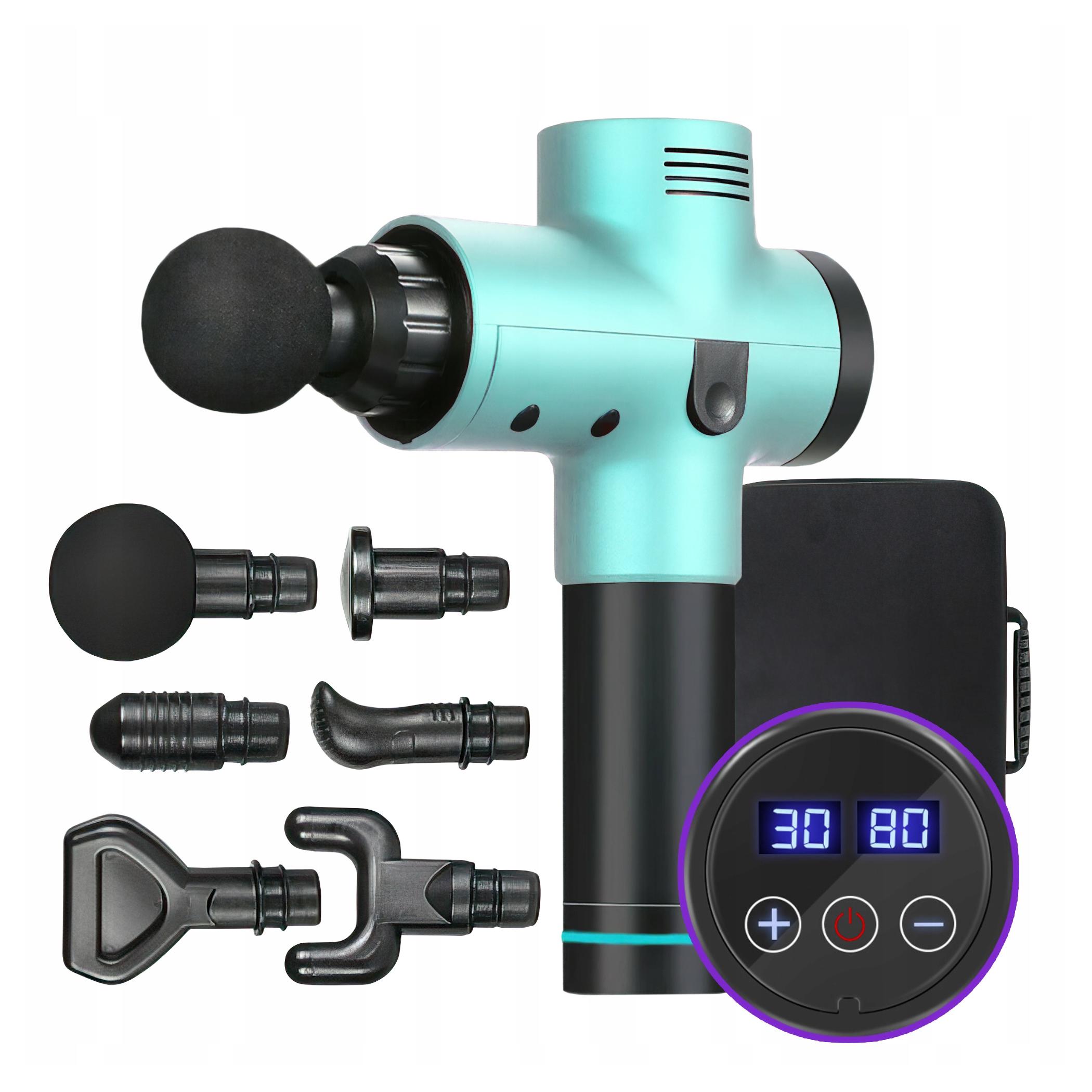 Pistolet do Masażu MG02PRO CYAN turkusowy Masażer ręczny wibracyjny