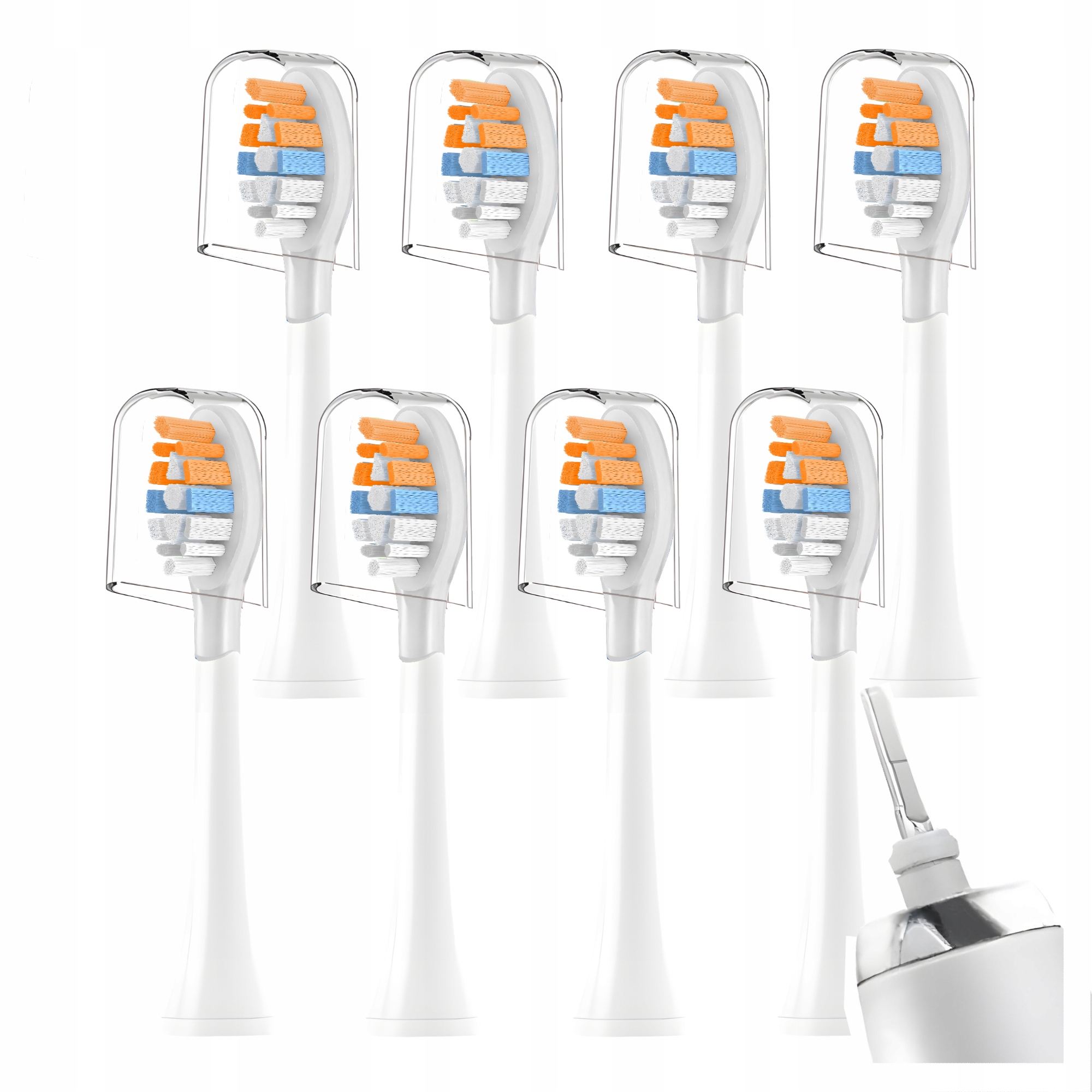 ZAMIENNIK 8x końcówki do szczoteczek kompatybilne Sonicare A3 PREMIUM Białe