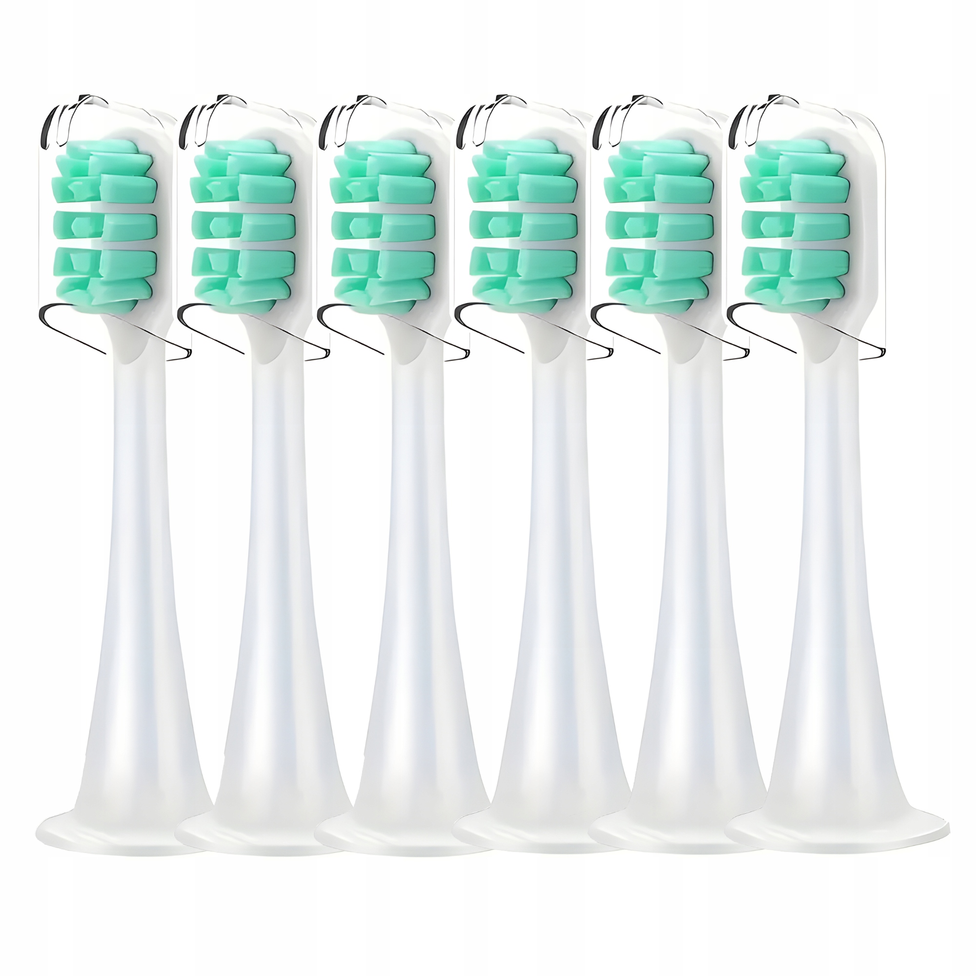 6x KOŃCÓWKI DO SZCZOTECZKI XIAOMI ELECTRIC MIJIA T300 T500 T700 BIAŁE