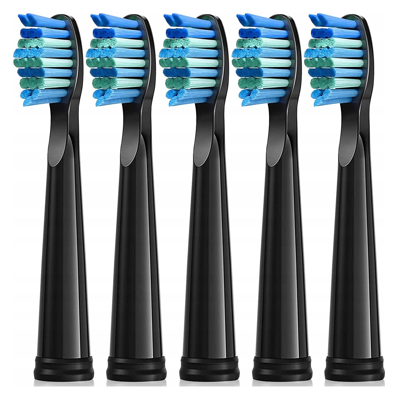 5x KOŃCÓWKI WYMIENNE DO SZCZOTECZKI SONICZNEJ SEAGO FAIRYWILL CZARNE STERYL